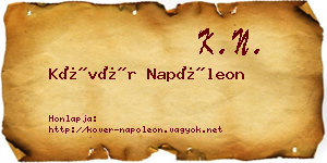 Kövér Napóleon névjegykártya